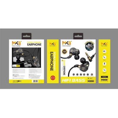 Picture of MKB m808 Dual Dynamic Hifi Bass Earphone