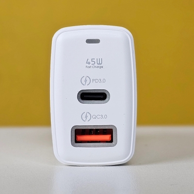 Picture of GearUP GP007 45W Fast Charging PD 3.0+ QC 3.0 USB Wall Charger - White