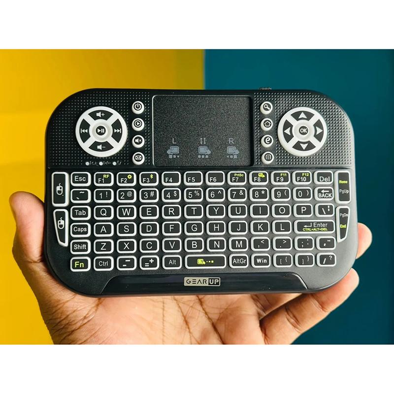 Picture of GearUP MK20 2.4GHz + Wireless Dual Mode RGB Backlit Rechargeable Mini Portable Keyboard With Touchpad