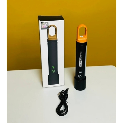 Picture of GearUP K57 Pro Rechargeable High Power Flashlight + Large COB Light - Black