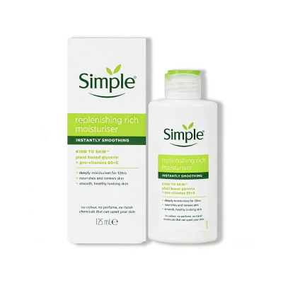 Picture of Simple Kind to Skin Replenishing Rich Moisturiser with Vitamin B5+E & Niacinamide 125ml