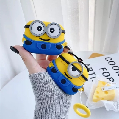 Picture of Little Yellow Man (Only Cover) For Apple Airpods Pro and  pro 2nd Gen Premium Earbuds Protective Cover (Headphone not included) joyroom T03s Pro Headphone not included