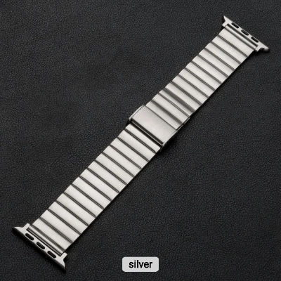 Picture of Apple Watch Premium New Stainless Steel Straps- 49mm/45mm/44mm/42mm Stainless Steel Butterfly Buckle Band For Apple Watch-Luxury Metal Straps ( Black Color ) for Watch Ultra Series 8 7 5 6 5 4