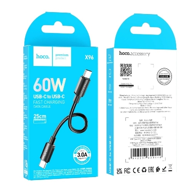 Picture of Hoco X96 Hyper 60W Fast Charging Cable Type-C to Type-C (L=0.25M)