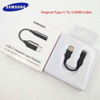 Picture of SAMSUNG Type C 3.5 Jack Earphone Cable USB C to 3.5mm AUX Headhones Adapter For SAMSUNG Galaxy Note 10 Plus 10+ A90 A80 A6/Samsung Type - C to 3.5mm Headphone Adapter