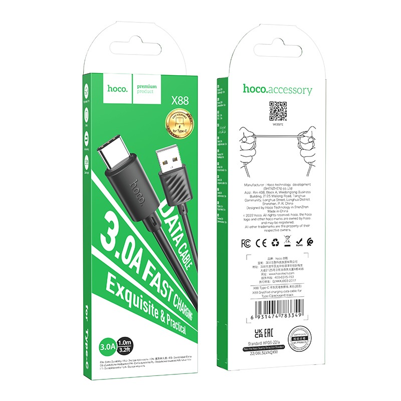 Picture of Hoco X88 Type C Fast Charging Cable