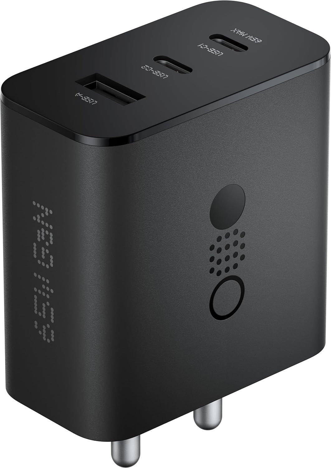 Picture of Product details of CMF by Nothing Gan Charger 65W Adapter, 3 Port USB Type C to A Wall Charging Adaptor Compatible with CMF Phone 1/Nothing Phone 2/Phone 2A Plus/Phone 2A/Phone 1/Samsung S24 Ultra/iPhone 16/Tab, Black  SPECIFICATIONS   COLOUR  Dark Grey