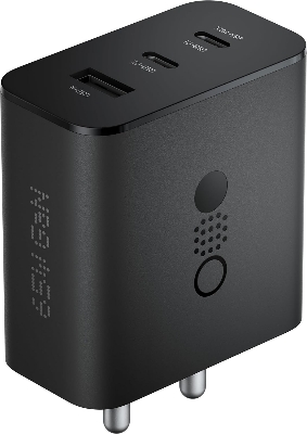 Picture of Product details of CMF by Nothing Gan Charger 65W Adapter, 3 Port USB Type C to A Wall Charging Adaptor Compatible with CMF Phone 1/Nothing Phone 2/Phone 2A Plus/Phone 2A/Phone 1/Samsung S24 Ultra/iPhone 16/Tab, Black  SPECIFICATIONS   COLOUR  Dark Grey
