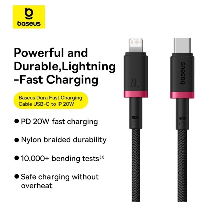 Picture of Baseus Type-C to Lightning 1m Cable For Iphone PD 20W Dura Series Fast Charging Cable