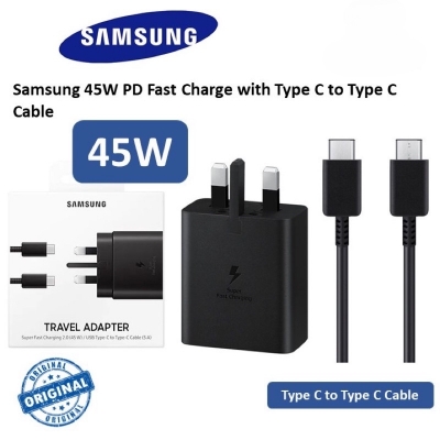 Picture of Samsung 45W PD Fast Charging Adapter /Charger Type-C to Type-C with Cable