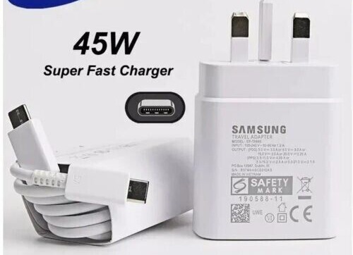 Picture of Samsung 45W PD Fast Charging Adapter /Charger Type-C to Type-C with Cable