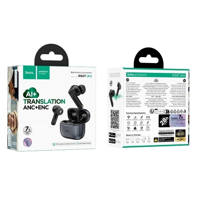 Picture of Hoco EQ27 AI Translation Earbuds | ANC+ENC Noise Reduction | Supports 134 Languages