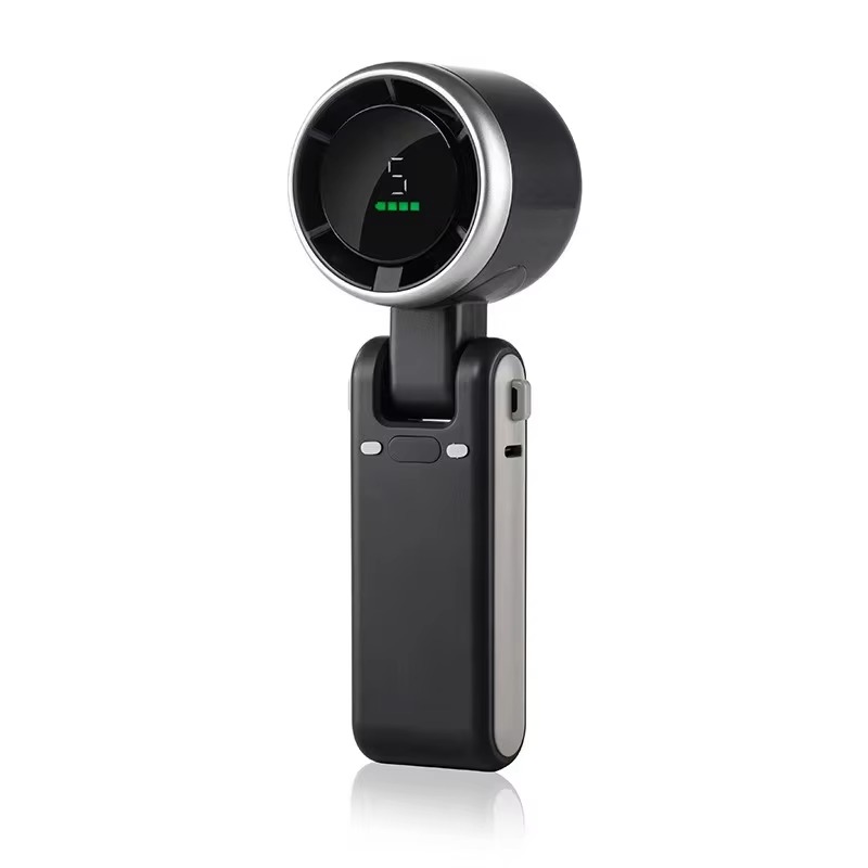 Picture of Turbo Fan Handheld Rechargeable Fan Multicolor  Portable Mini Hand Fan USB Rechargeable Foldable Hanging Neck Fan 3600mAh USB Mini Portable Small Turbo Fan