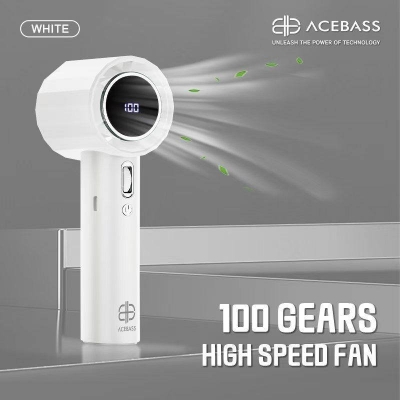 Picture of 100 Speed Portable Handheld Fan A01 Turbo Brushless Motor Digital Display Rechargeable Mini Fan