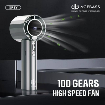 Picture of 100 Speed Portable Handheld Fan A01 Turbo Brushless Motor Digital Display Rechargeable Mini Fan