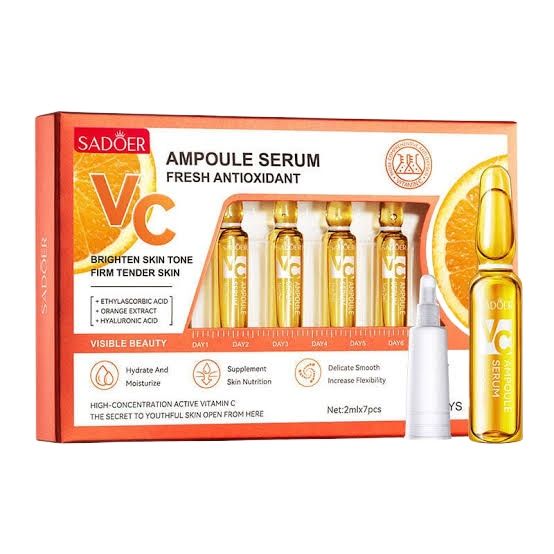 Picture of Sadoer Vitamin C Essence Antioxidant Whitening Nourishing Racial Serum Skin Care-7pcs