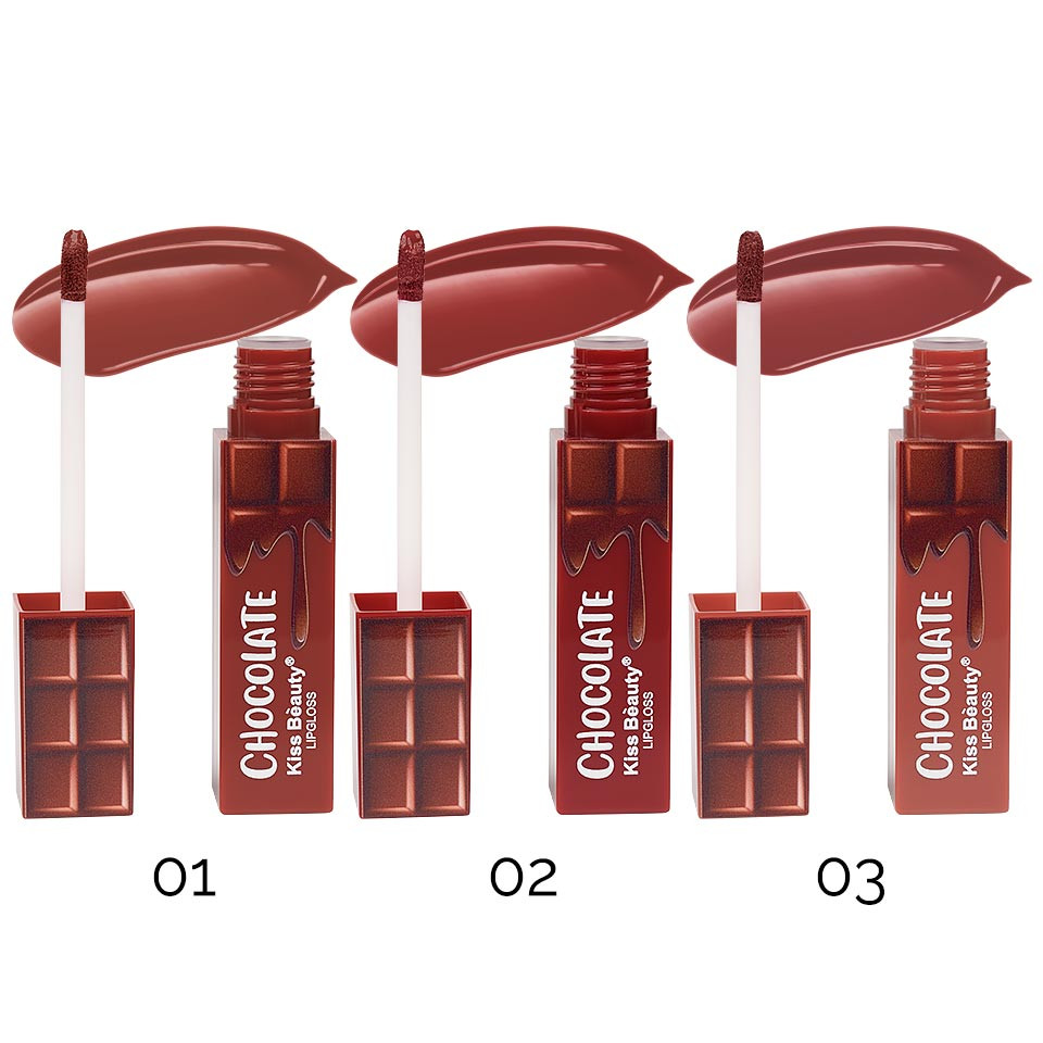 Picture of Kis Beauty Velvet Lip Gloss Chocolate 3 pcs