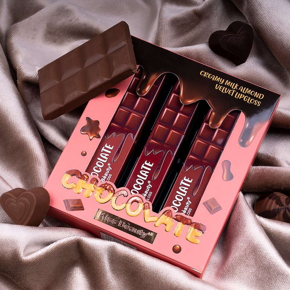 Picture of Kis Beauty Velvet Lip Gloss Chocolate 3 pcs