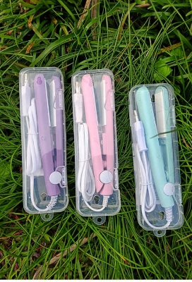 Picture of 3 in 1 Hair Iron High Quality flat iron Straightening hot comb mini professional hair straightener & Curling Iron Styling Tools