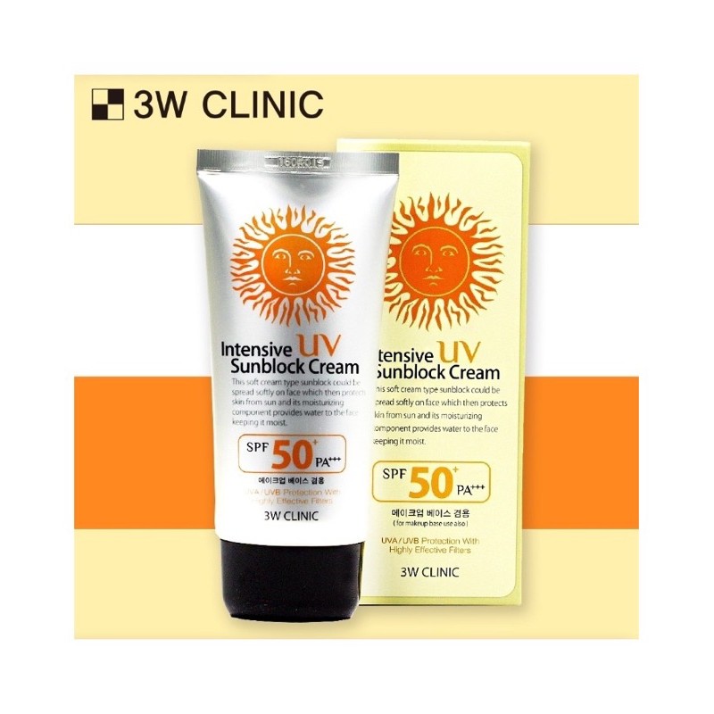 Picture of 3W Clinic Intensive UV Sunblock Cream SPF50+/PA+++ (Korea) - 70ml