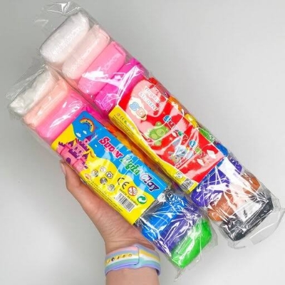 Picture of 12pcs-1pac_Super Light Clay with 3 Tools Air Drying Light Polymer Plasticine Modelling Handmade Educational