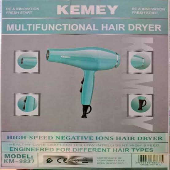 Picture of High-Speed Negative Lons Hair Dryer Kemey Model-9837