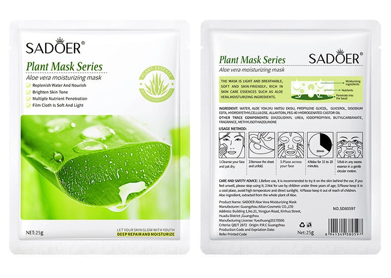 Picture of SADOER Aloe Vera Soft Moisturizing Face Sheet Mask