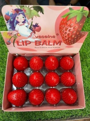Picture of ROMANTIC BEAR Magic Strawberry Lip Balm Natural Lips Pomade Fruity Care Makeup