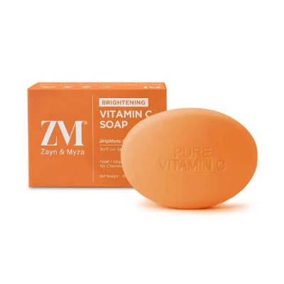Picture of Zayn Myza Vitamin C Soap for Face And Body Exfoliating Scrub Natural Ingredients Skin Brightening And Firming 100g
