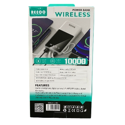 Picture of Reeoo Power Bank 10000mAh (With 4 Cable ) - RP-30 Black