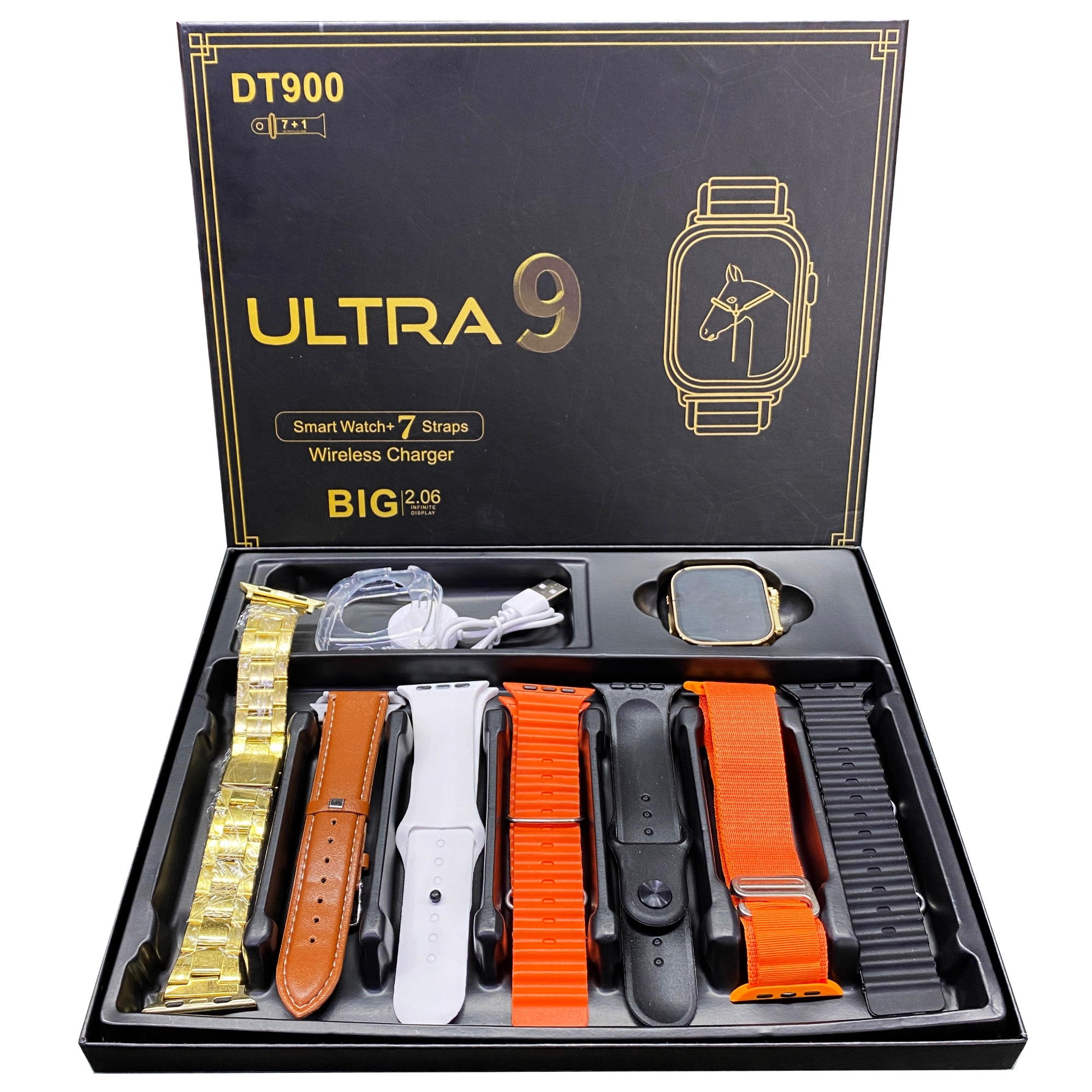 Picture of Ultra 9 Smart Watch + 7 Straps - DT900 