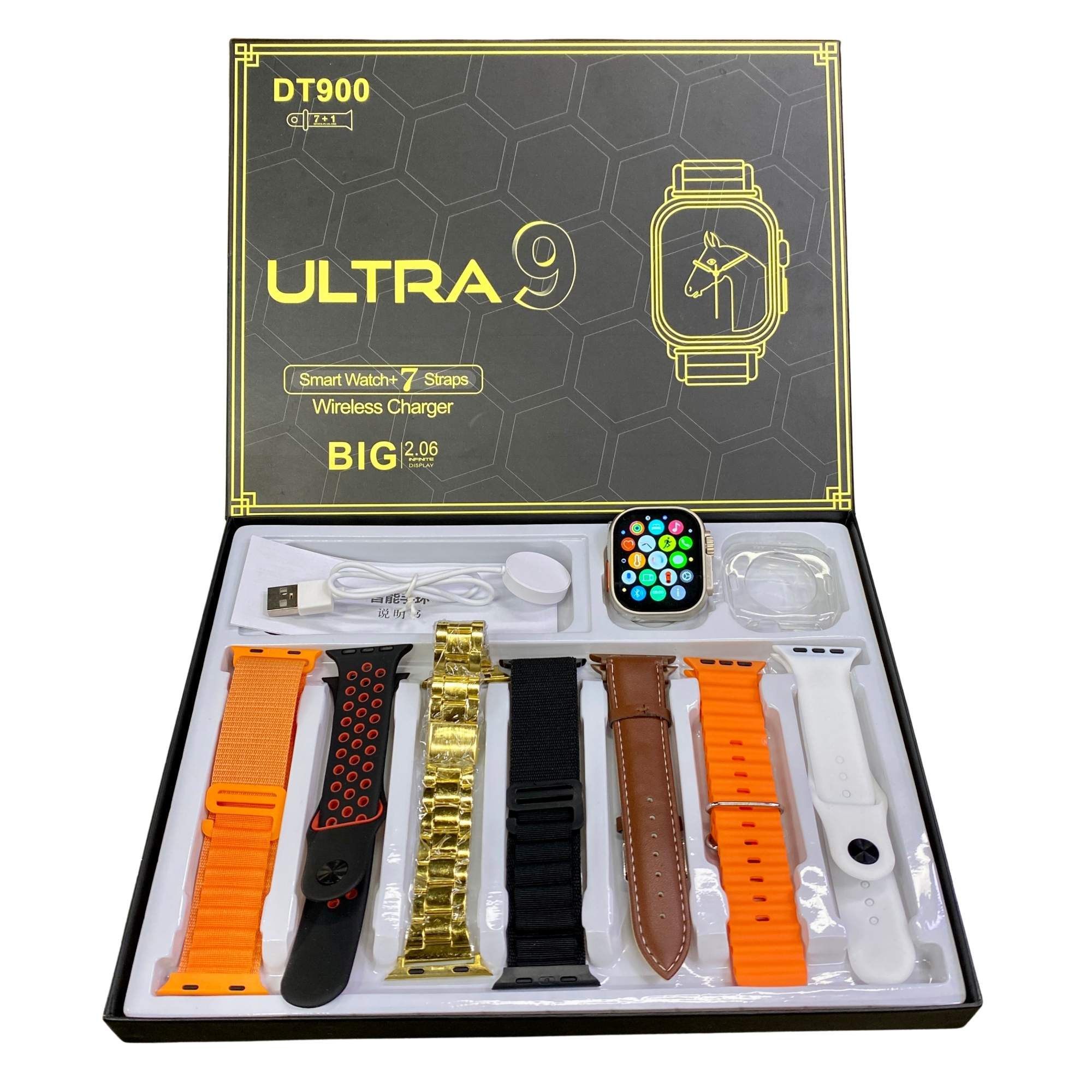 Picture of Ultra 9 Smart Watch + 7 Straps - DT900 