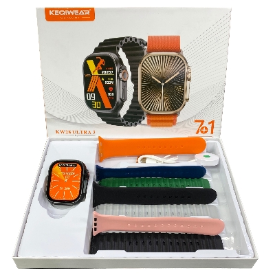 Picture of Keqiwear KW28 Ultra 3 BT Calling Smart Watch with 7 Straps 