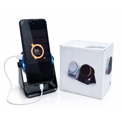 Picture of 3 in 1 Mobile Phone Sensor Speaker Stand with Power Bank Black
