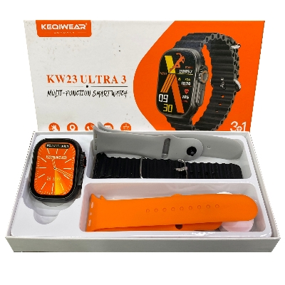Picture of Keqiwear KW23 Ultra 3 BT Calling Smart Watch with 3 Straps 