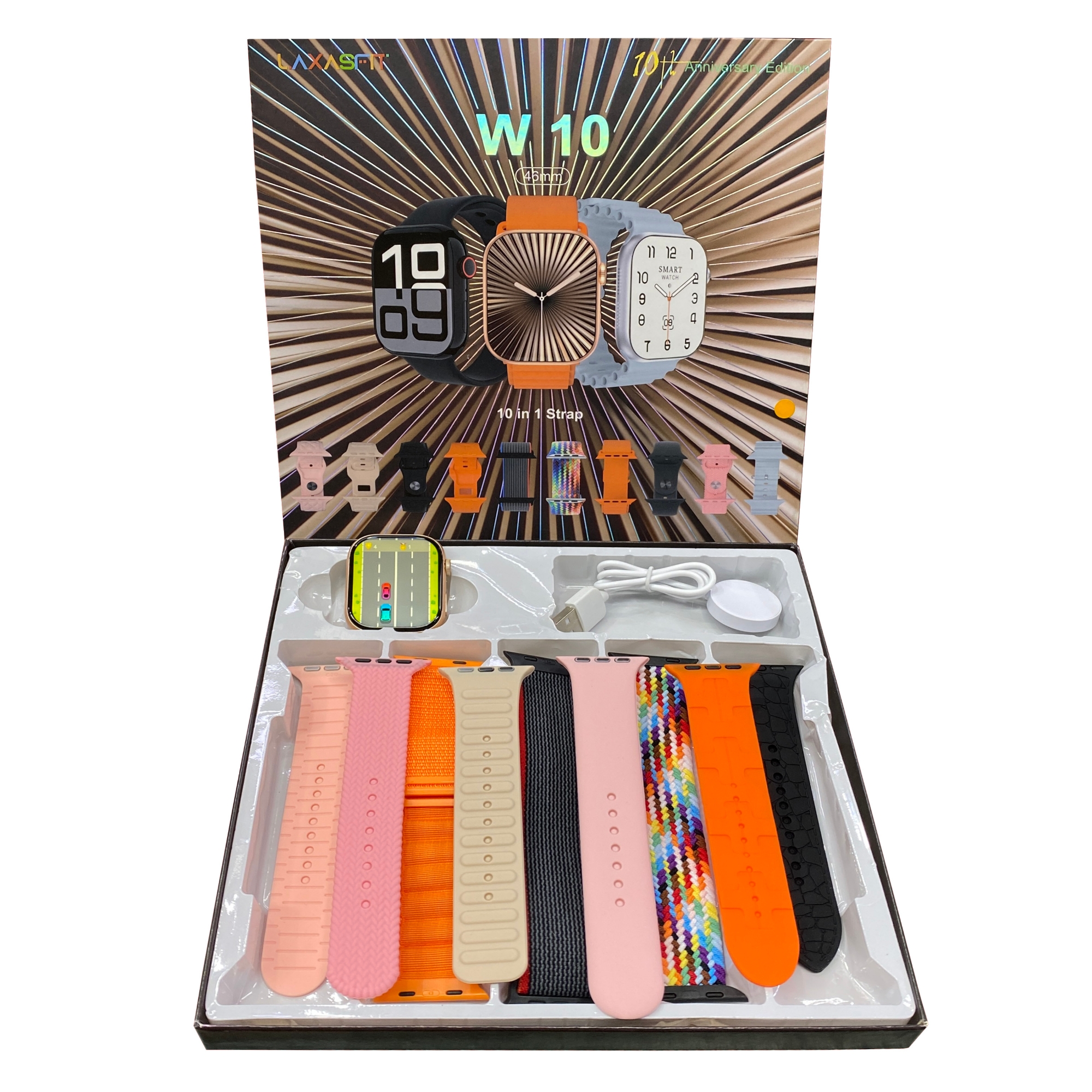 Picture of Laxasfit W10 BT Calling Smart Watch with 10 Straps 