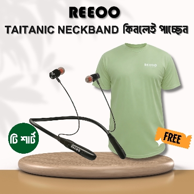 Picture of Reeoo Voice Change ENC Wireless Neckband (RX-BN Taitanic) Black