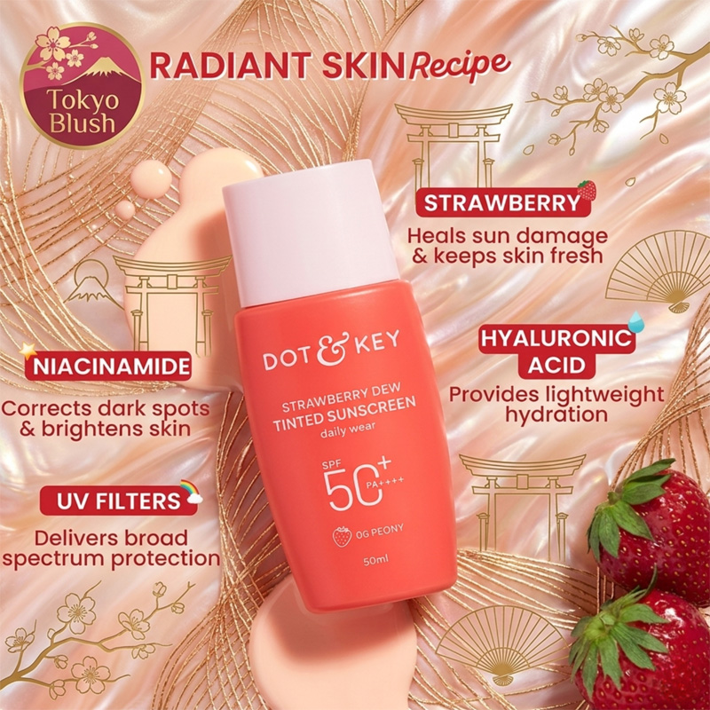 Picture of Dot & Key Strawberry Dew Tinted Sunscreen SPF 50+ Daily Wear – 50ml