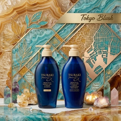 Picture of Shiseido Tsubaki Oil Shampoo & Conditioner Set 490ml Each