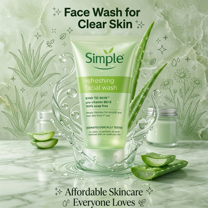 Picture of Simple Kind To Skin Refreshing Facial Gel Wash 150ml
