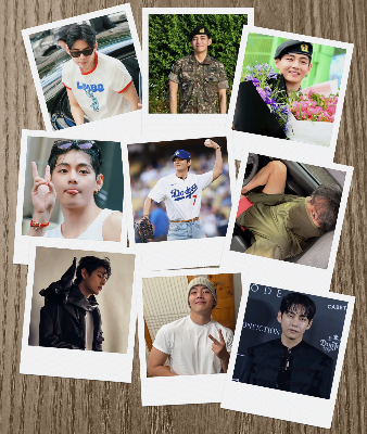 Picture of 9 Pieces (BTSV) Taehyung Square Polaroid Custom Available | Premium Print 