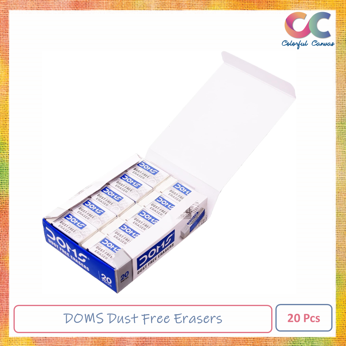 Picture of DOMS Non Dust eraser 20 pcpk