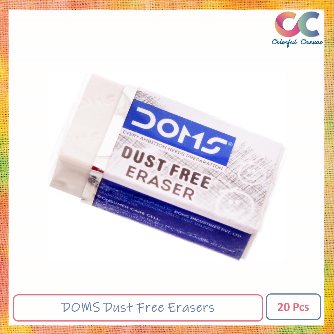 Picture of DOMS Non Dust eraser 20 pcpk