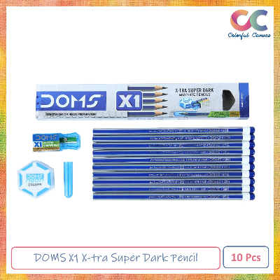 Picture of DOMS X1 X-tra Super Dark Pencil 10 Pcs