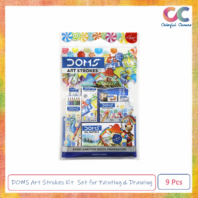 Picture of DOMS Art Strokes Kit, 9pcs Set for painting & Drawing