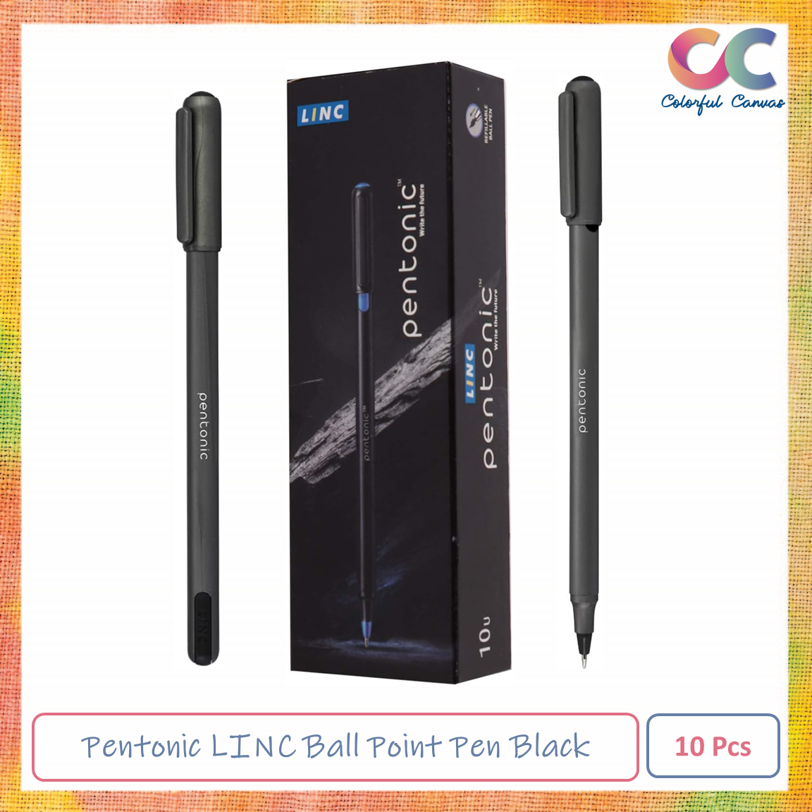 Picture of Pentonic LINC Ball Point Pen - Blister Pack of 10 (Black)