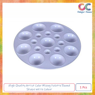 Picture of High Quality - Artist Color mixing Palette Round - white 1 pc