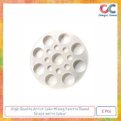 Picture of High Quality - Artist Color mixing Palette Round - white 1 pc