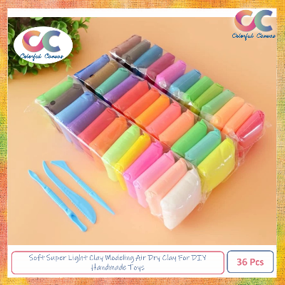 Picture of 3 Set 12 Colors Soft Super Light Clay Modeling Air Dry Clay For DIY Handmade Toys