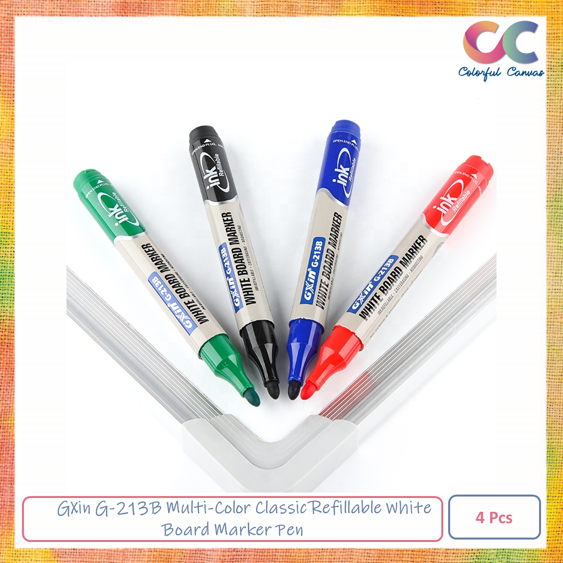 Picture of GXin G-213B Multi-Color Classic Refillable White Board Marker Pen